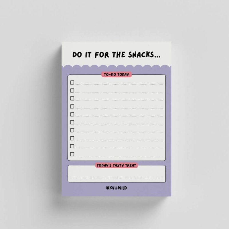 Do It For The Snacks Notepad - Blue Raspberry Box