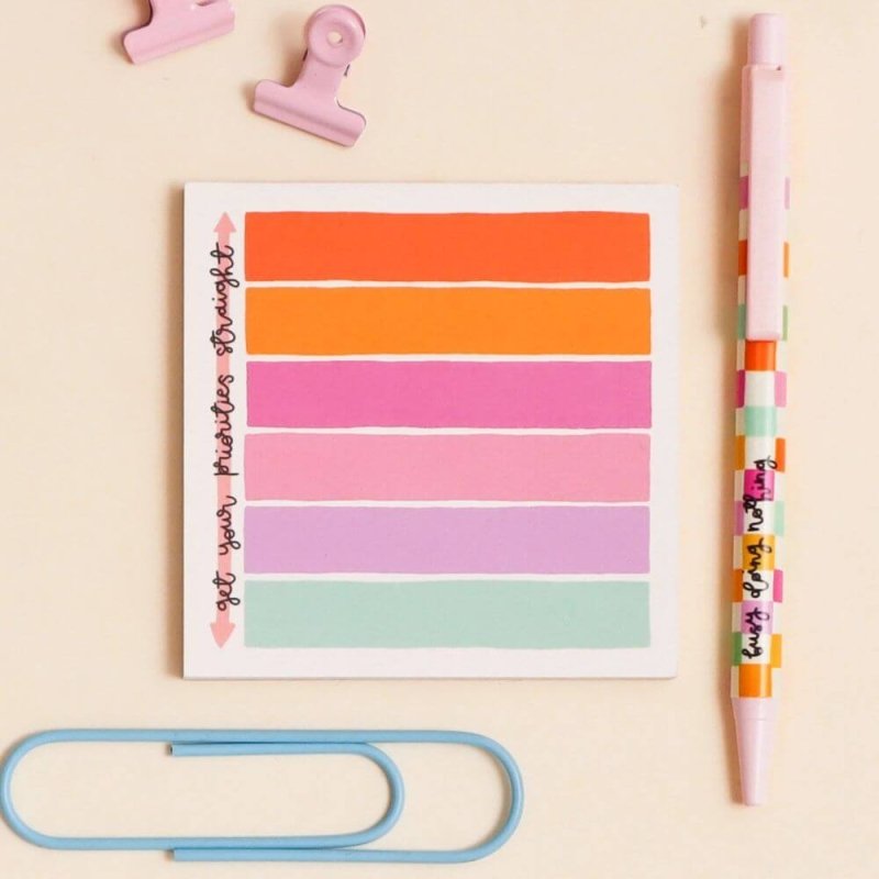 Memo Pad - Top Priorities Memo Pad - Blue Raspberry Box