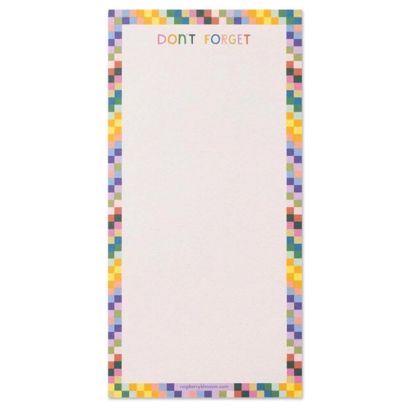 Rainbow Square To Do list pad - Blue Raspberry Box