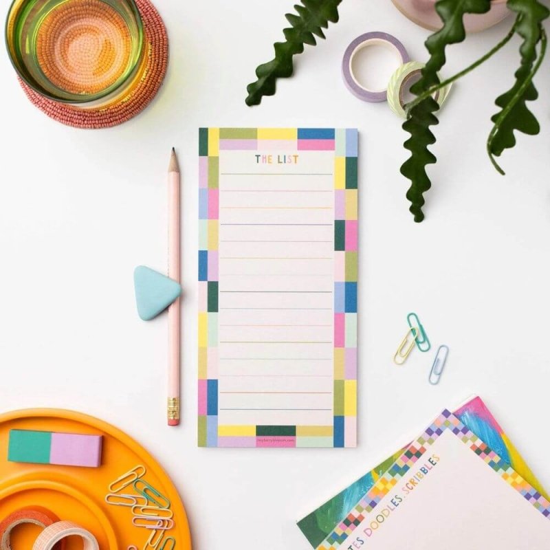 Rainbow Tiles List Pad - Blue Raspberry Box