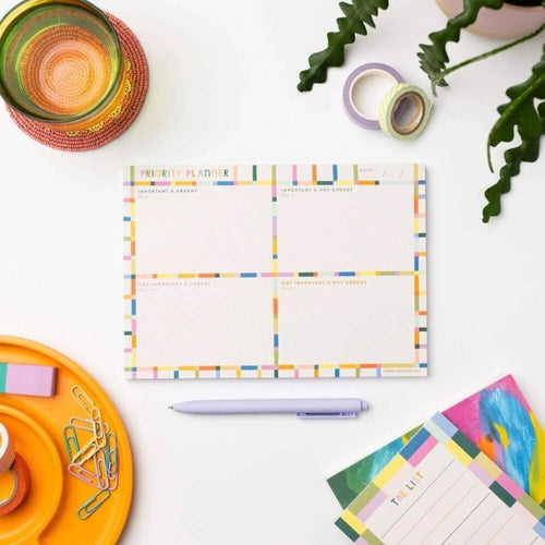 Check Grid Priority Planner - Blue Raspberry Box