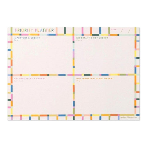 Check Grid Priority Planner - Blue Raspberry Box