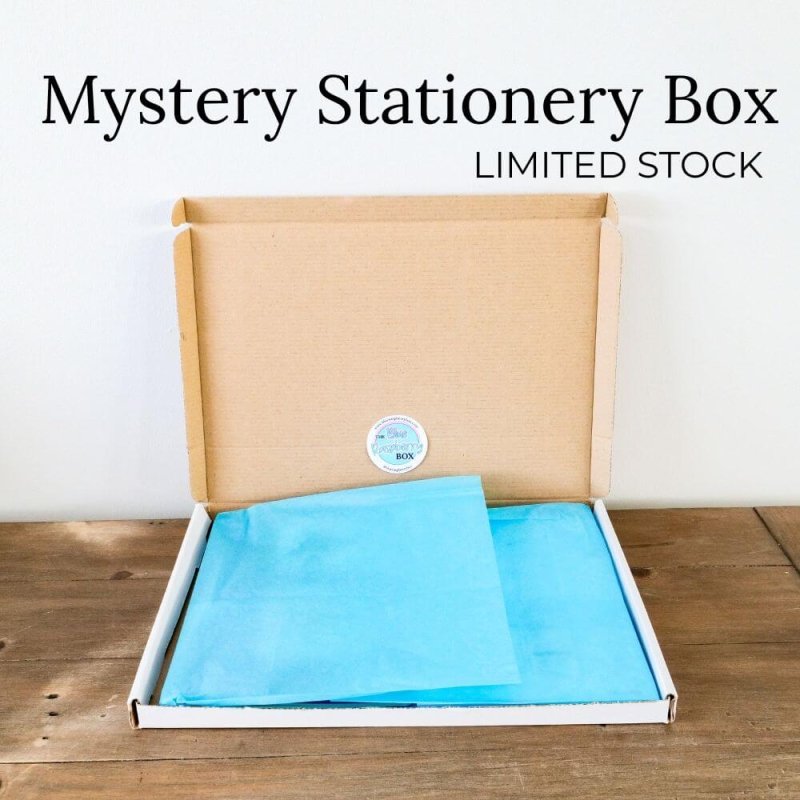 Mystery 'Back to September' Stationery Box - Blue Raspberry Box
